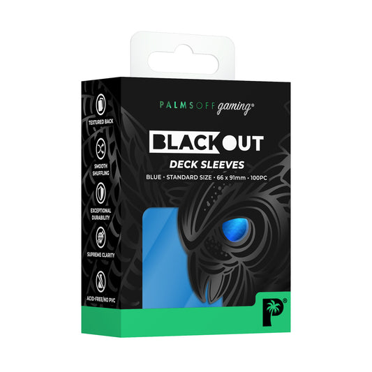 Palms Off Gaming Blackout Blue Deck Sleeves