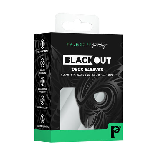 Palms Off Gaming Blackout Clear Deck Sleeves