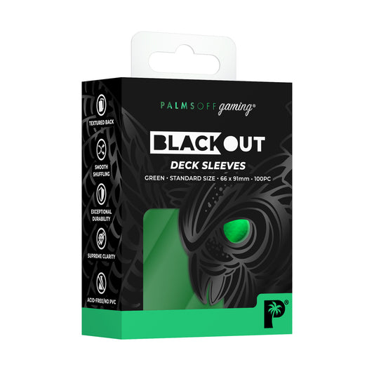 Palms Off Gaming Blackout Green Deck Sleeves