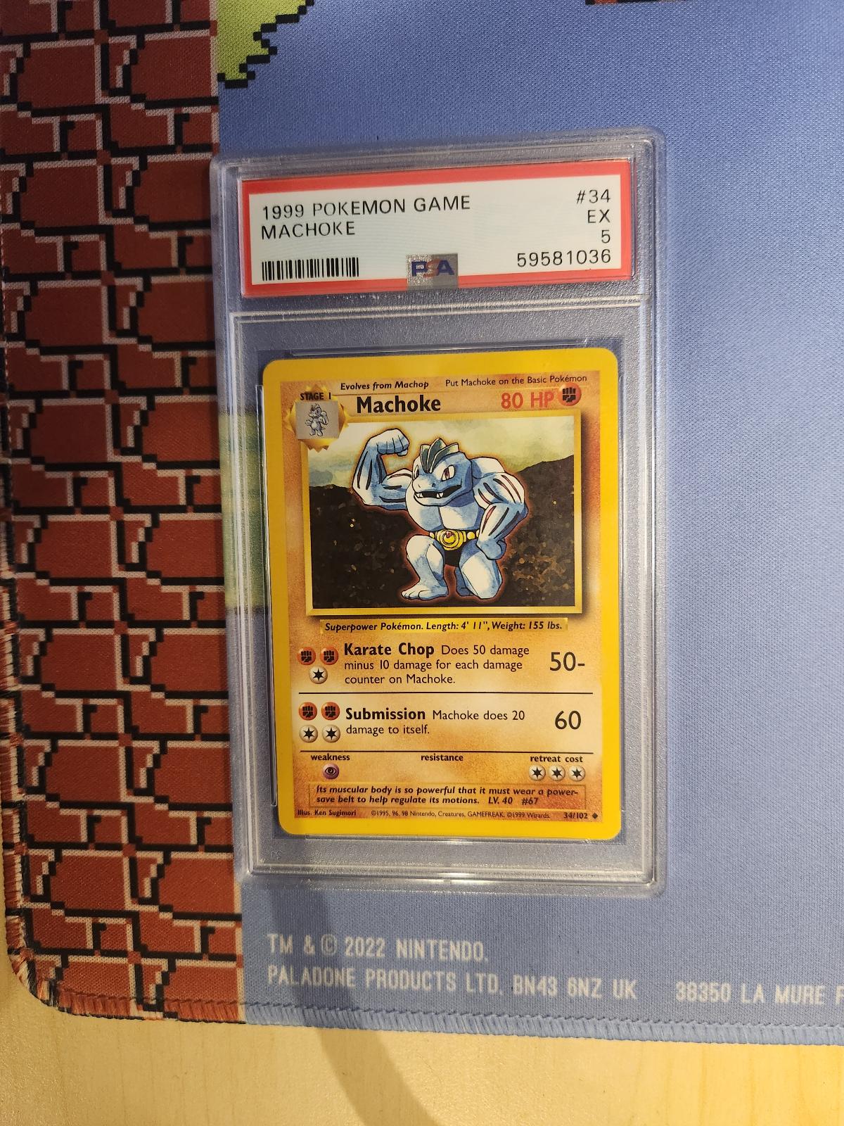 MACHOKE 34/102 GAME POKEMON PSA 5