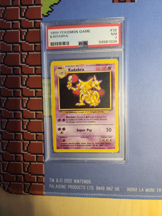 KADABRA 32/102 GAME POKEMON PSA 7