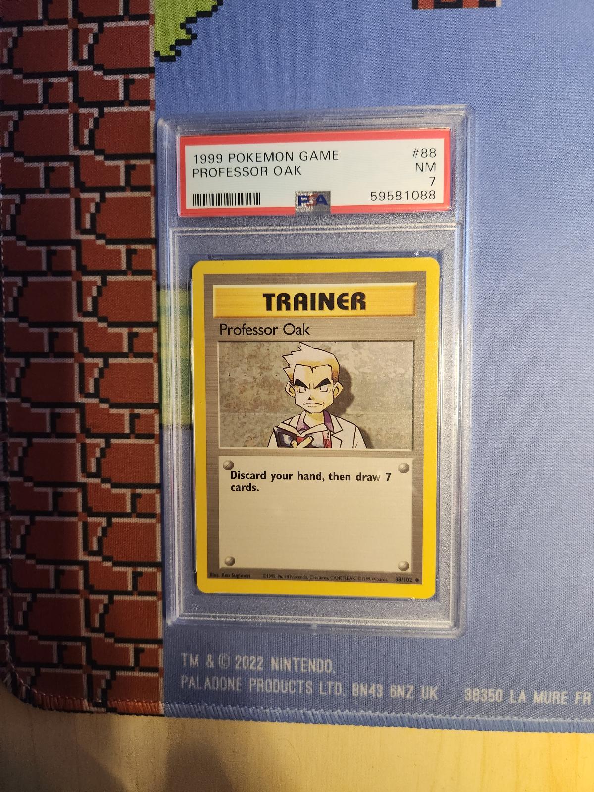 PROFESSOR OAK 88/102 GAME POKEMON PSA 7