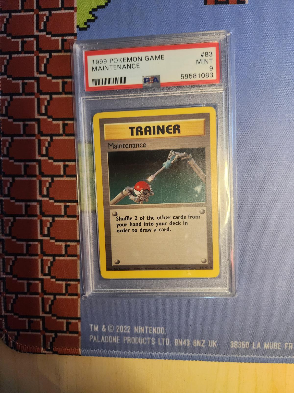MAINTENANCE 83/102 GAME POKEMON PSA 9