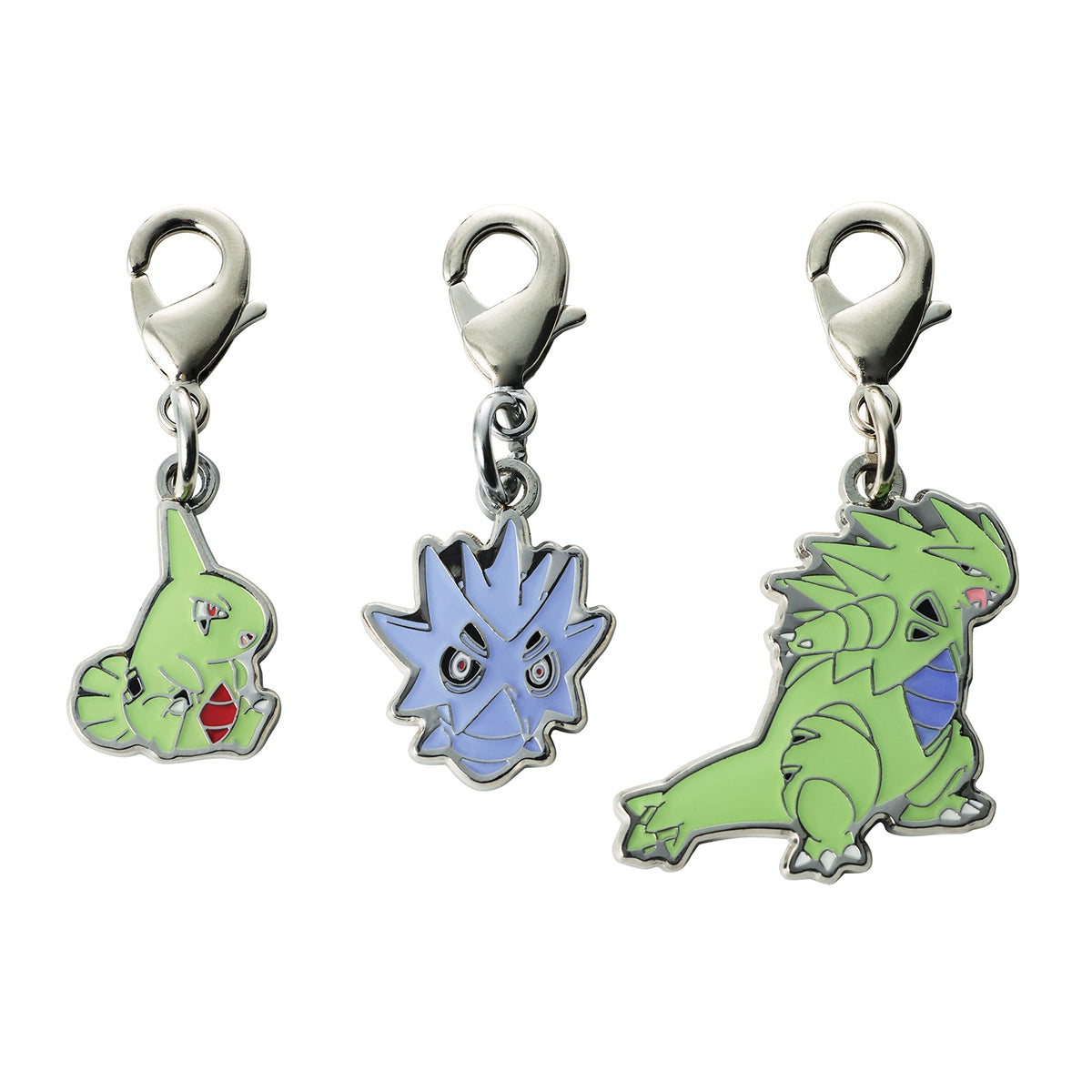 Larvitar, Pupitar & Tyranitar Metal Charm Set