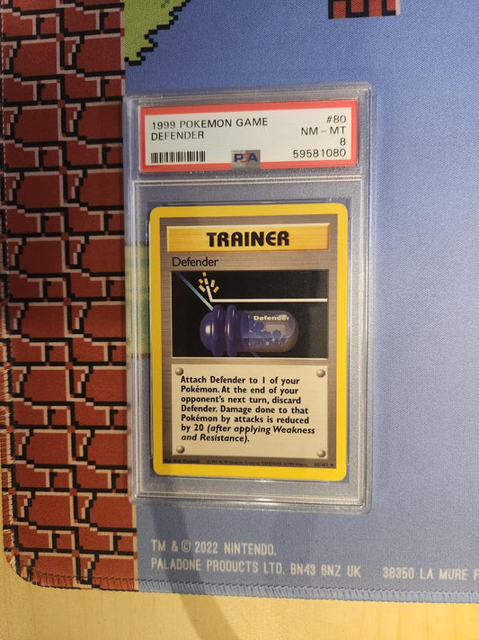 DEFENDER 80/102 GAME POKEMON PSA 8
