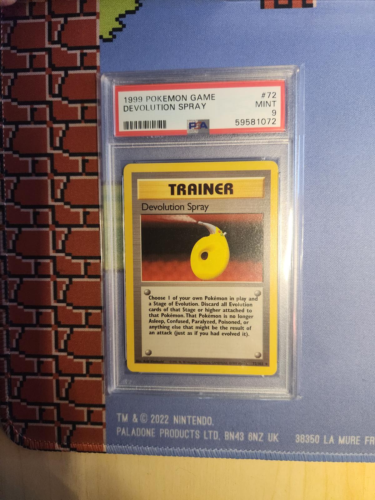 DEVOLUTION SPRAY 72/102 GAME POKEMON PSA 9