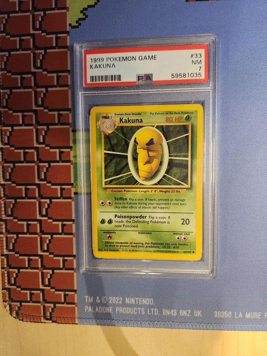 KAKUNA 33/102 GAME POKEMON PSA 7