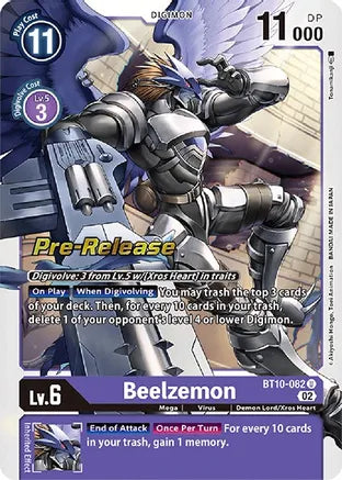 BT10-082 Pre-Release Beelzemon Single