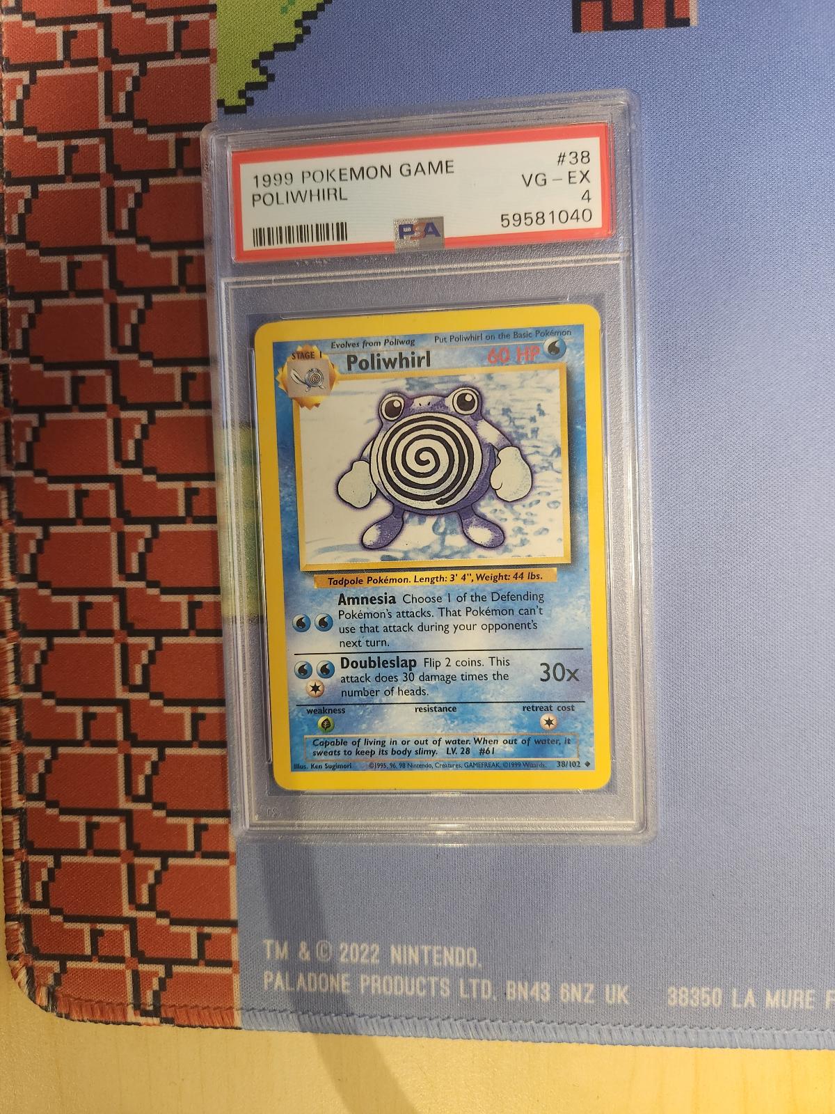 POLIWHIRL 38/102 GAME POKEMON PSA 4