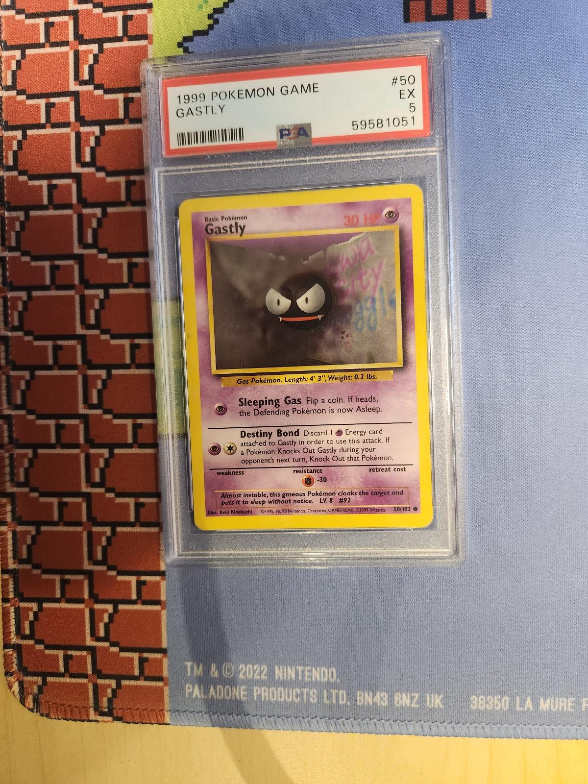 GASTLY 50/102 GAME POKEMON PSA 5