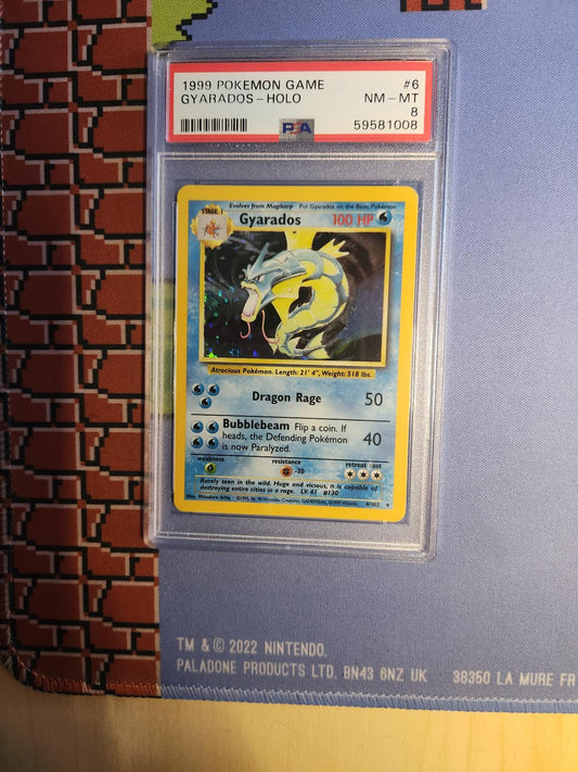 GYARADOS HOLO 6/102 GAME POKEMON PSA 8