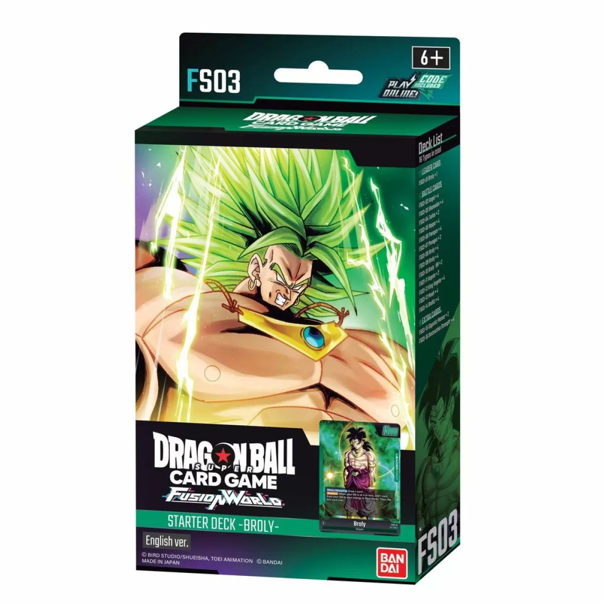 Dragon Ball Super Card Game Fusion World Broly Starter Deck