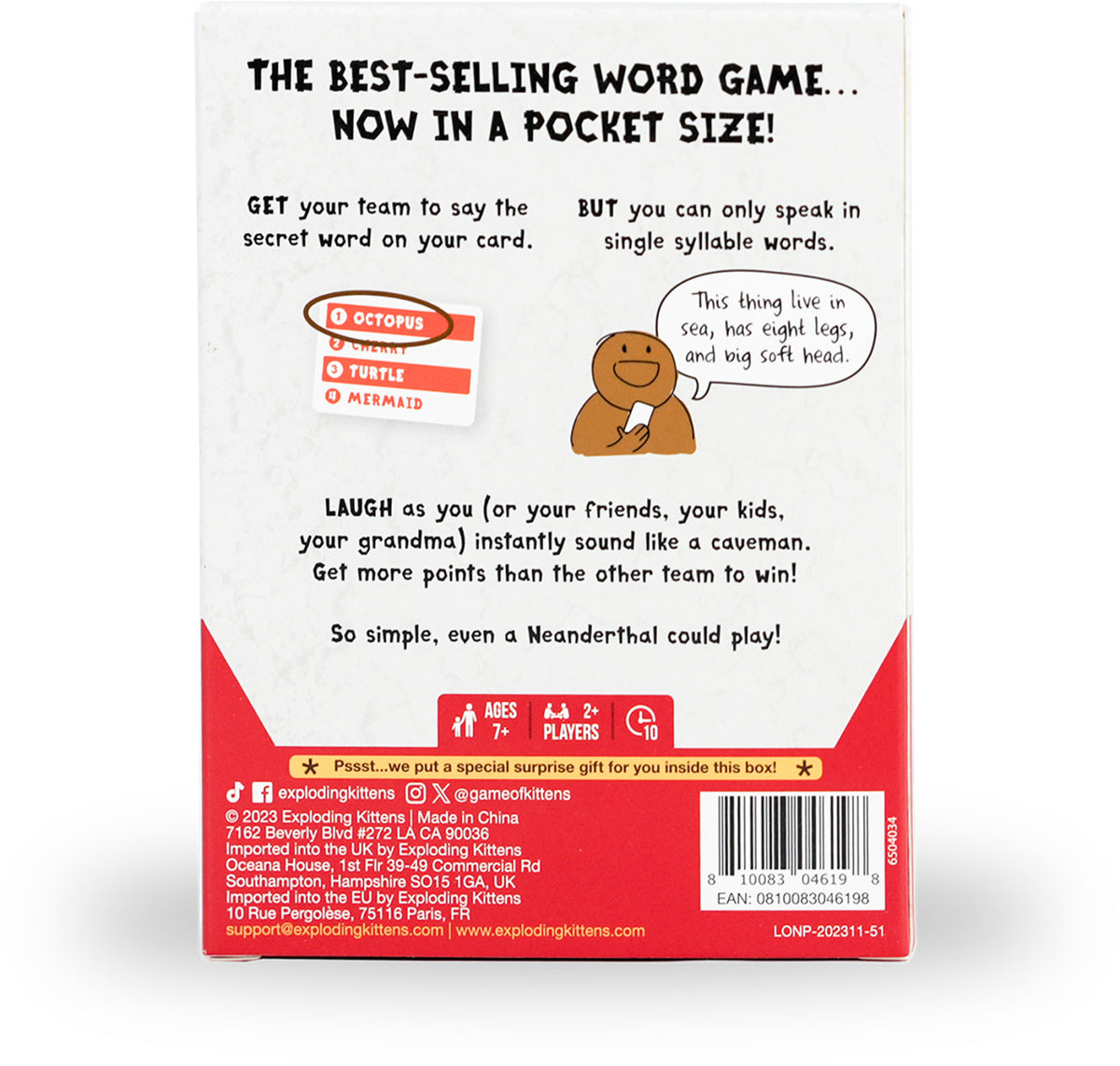 Potryt Acout Exploding Poetry for Neanderthals Grab & Game – Mr Present
