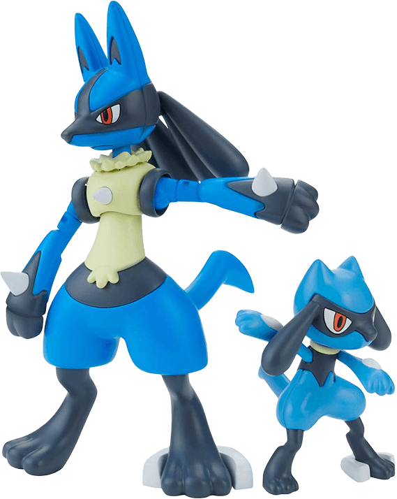 Lucario and Riolu Pokémon Model Kit