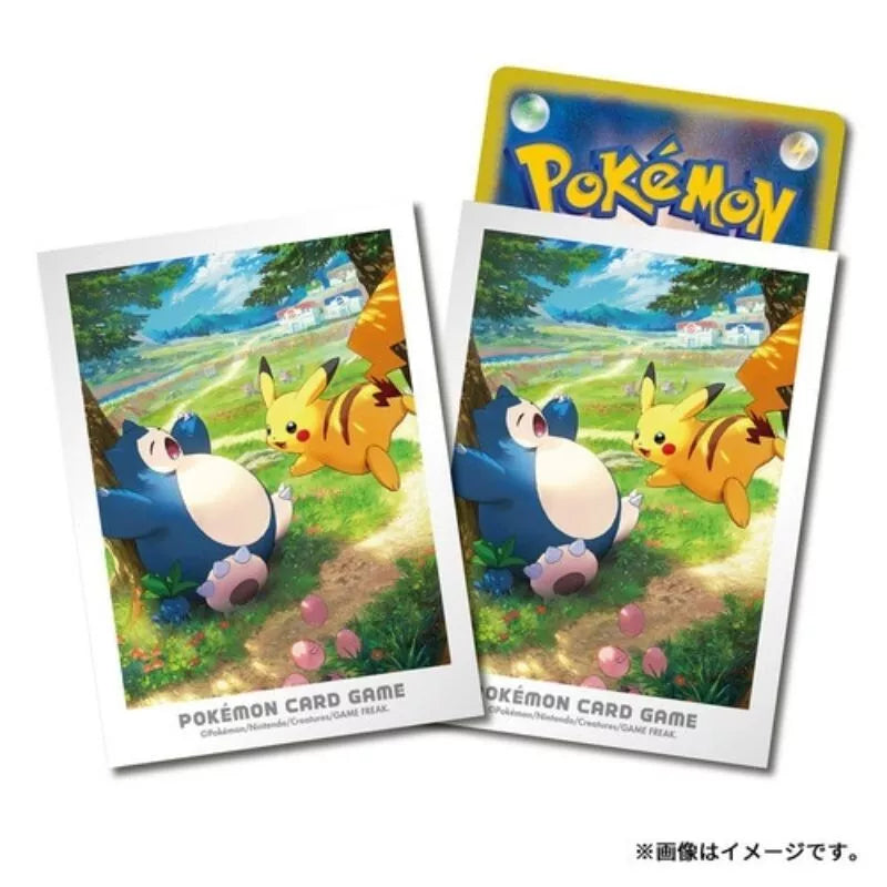 Pikachu and Snorlax Japan Pokemon Center Exclusive Sleeves - 64