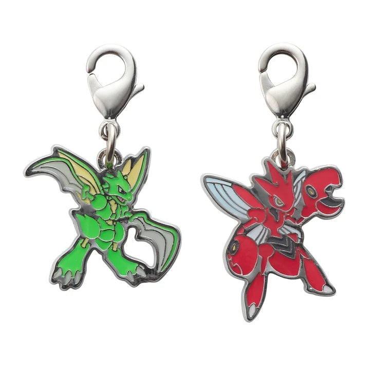 Scyther & Scizor Metal Charm Set