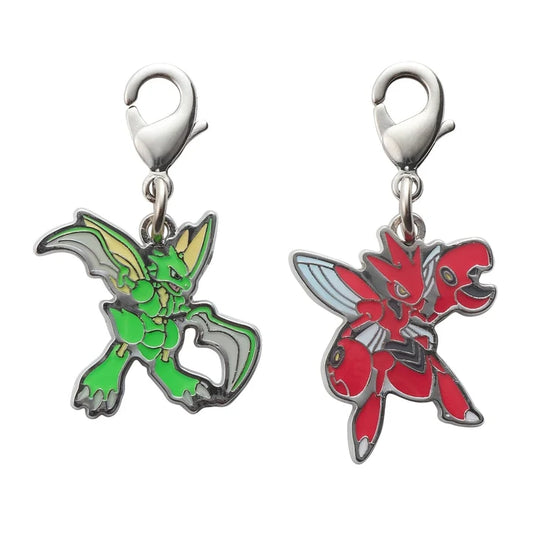 Scyther & Scizor Metal Charm Set