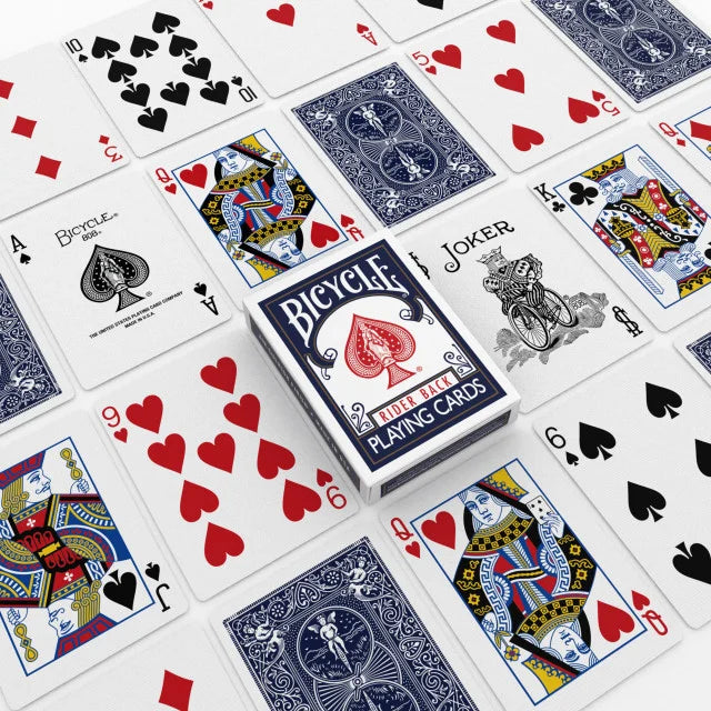 Bicycle Butterfly Marked Deck Rider Back Blue