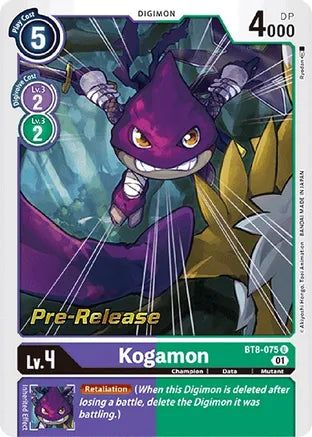 BT8-075 Pre-Release Kogamon Single