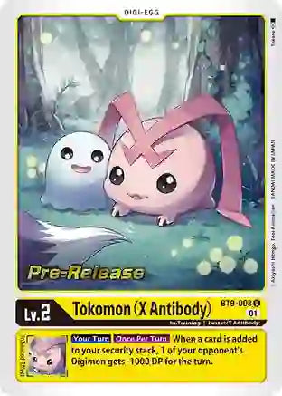 BT9-003 Pre-Release Tokomon (X-Antibody) Single