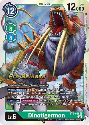 BT9-056 Pre-Release Dinotigermon Single