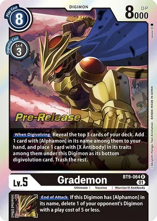 BT9-064 Pre-Release Grademon Single