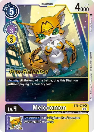 BT9-074 Pre-Release Meicoomon Single