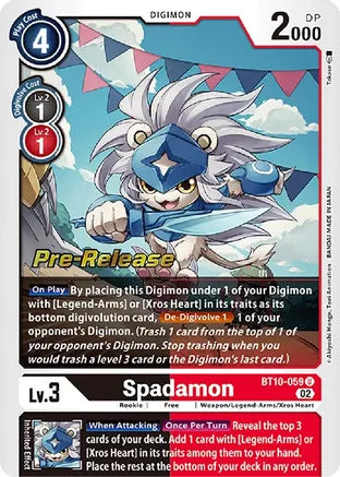 BT10-059 Pre-Release Spadamon Single