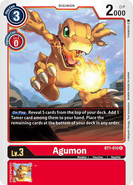 BT1-010 Agumon Single