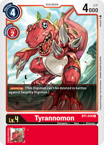 BT1-016 Tyrannomon Single