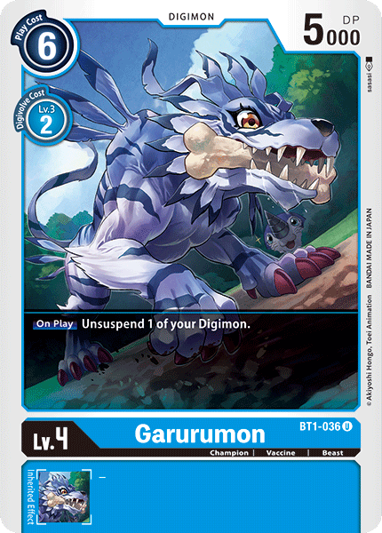 BT1-036 Garurumon Single