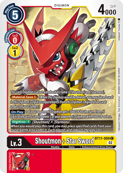 BT11-009 Shoutmon + Star Sword Single