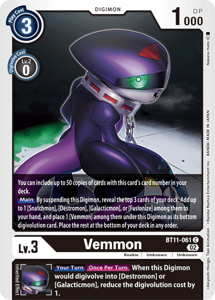 BT11-061 Vemmon Single