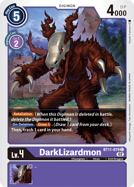 BT11-079 DarkLizardmon Single