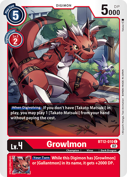 BT12-010 Growlmon Single