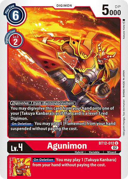 BT12-012 Agunimon Single