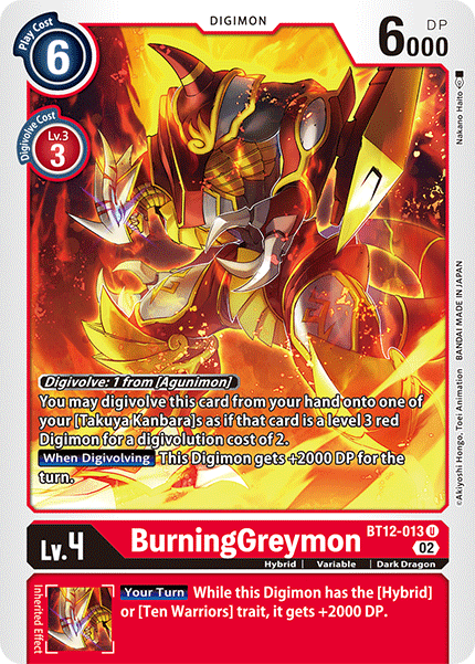 BT12-013 BurningGreymon Single