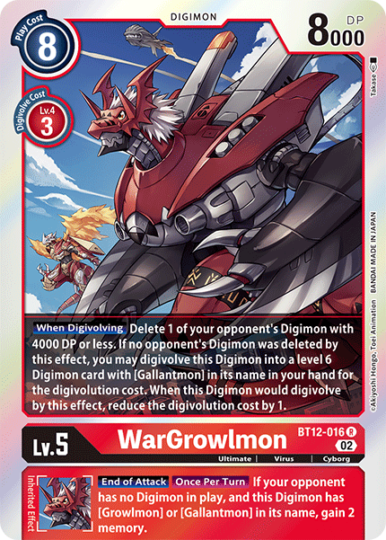 BT12-016 WarGrowlmon Single