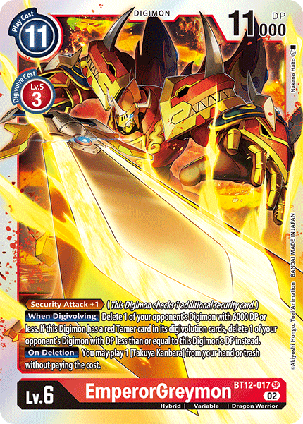 BT12-017 EmperorGreymon Single