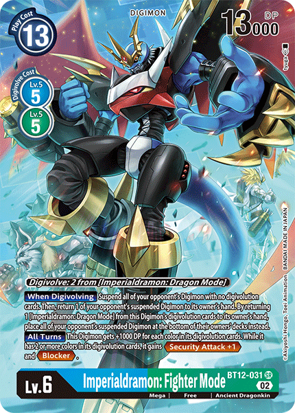 BT12-031 Imperialdramon: Fighter Mode Alt Art Single