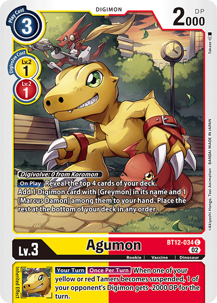 BT12-034 Agumon Single