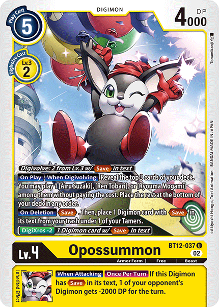 BT12-037 Opossummon Single