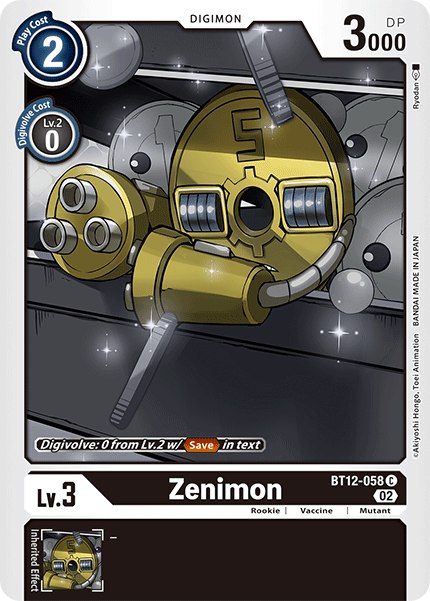 BT12-058 Zenimon Single