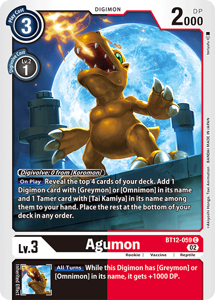 BT12-059 Agumon Single