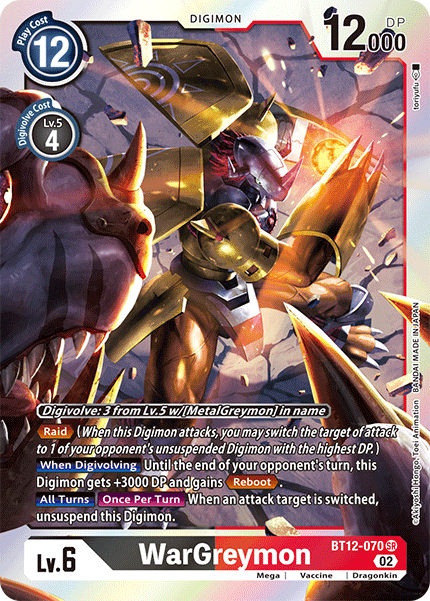 BT12-070 WarGreymon Single