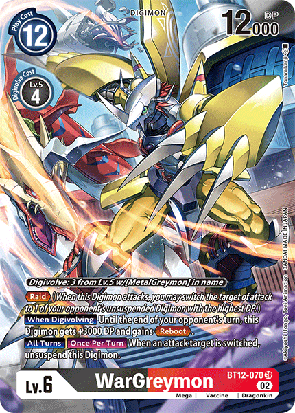 BT12-070 WarGreymon Alt Art Single