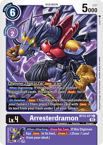 BT12-077 Arresterdramon Single