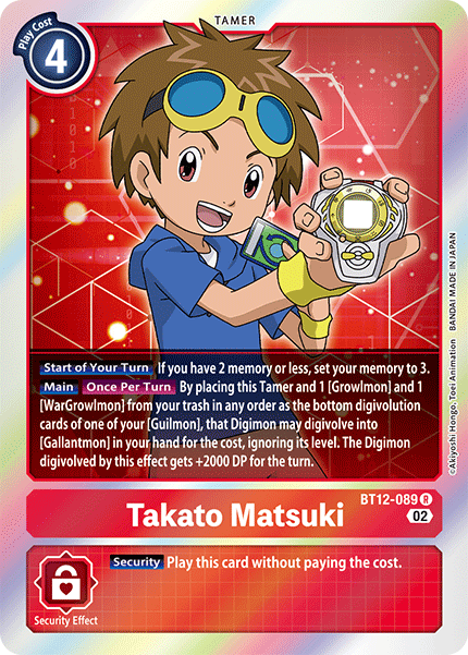 BT12-089 Takato Matsuki Single