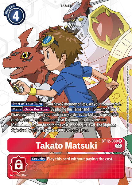 BT12-089 Takato Matsuki Alt Art Single