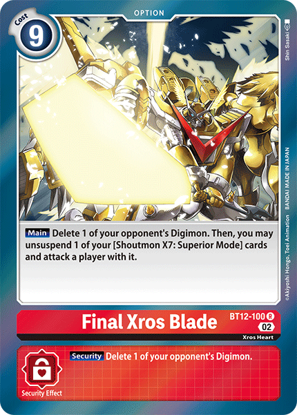 BT12-100 Final Xros Blade Single